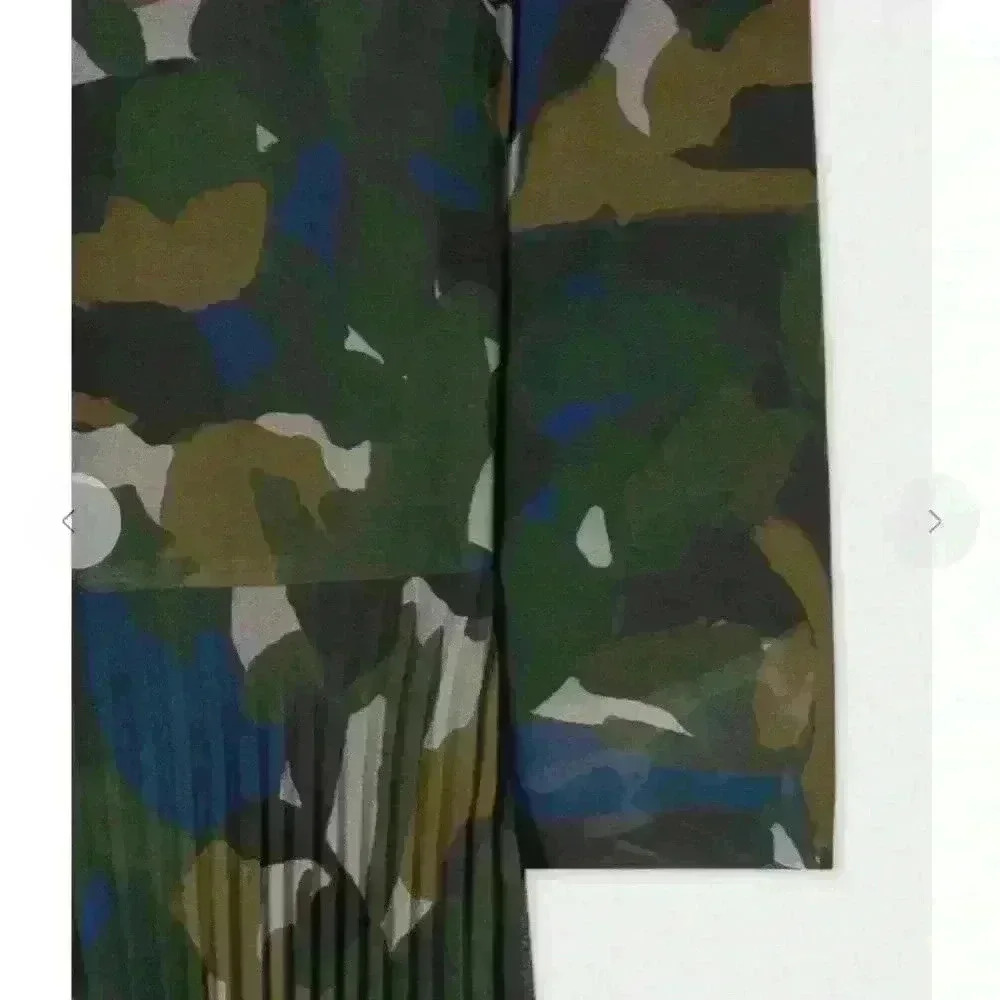 PS PAUL SMITH Khaki Camouflage Dress W/ Pleats - Picture 3 of 11